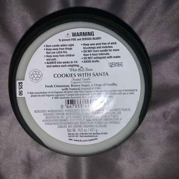 Bath & Body Works Cookies For Santa White Barn 14.5oz  3-Wick Candles - Picture 2 of 4